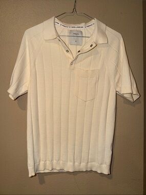 Percival Cream Knit Polo